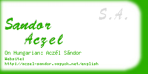 sandor aczel business card