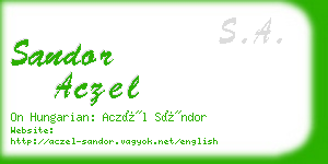 sandor aczel business card